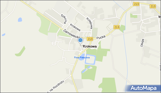 Krokowa, Krótka, mapa Krokowa