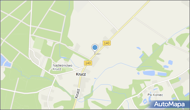 Krucz, Krucz, mapa Krucz