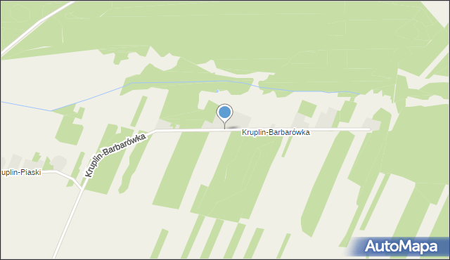 Kruplin Radomszczański, Kruplin-Barbarówka, mapa Kruplin Radomszczański