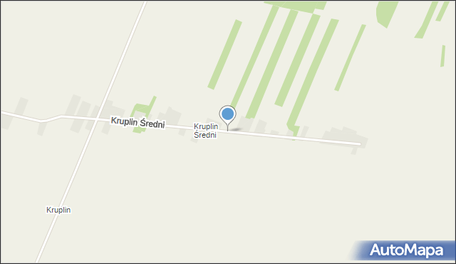 Kruplin Radomszczański, Kruplin Średni, mapa Kruplin Radomszczański