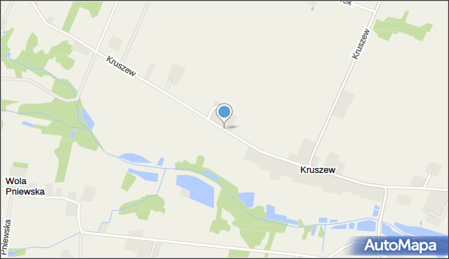 Kruszew gmina Pniewy, Kruszew, mapa Kruszew gmina Pniewy