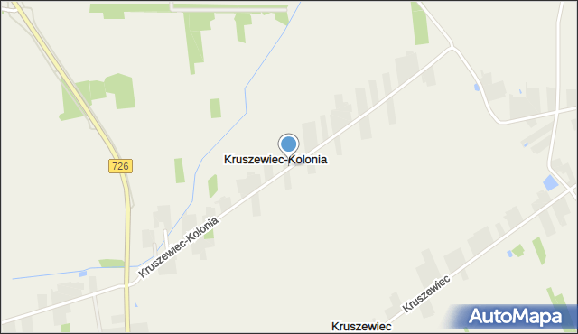 Kruszewiec-Kolonia, Kruszewiec-Kolonia, mapa Kruszewiec-Kolonia