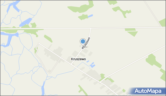 Kruszewo gmina Choroszcz, Kruszewo, mapa Kruszewo gmina Choroszcz
