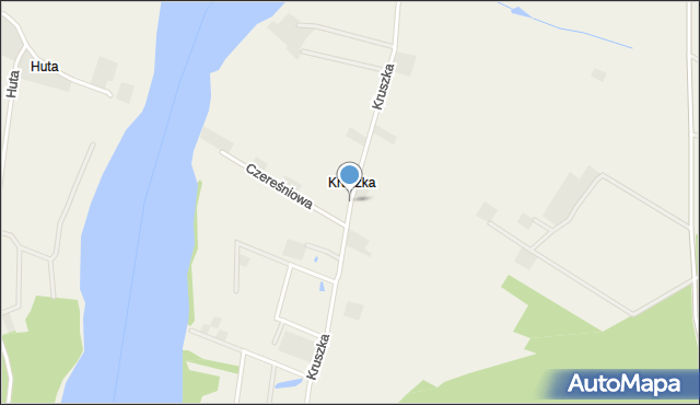 Kruszka gmina Cekcyn, Kruszka, mapa Kruszka gmina Cekcyn