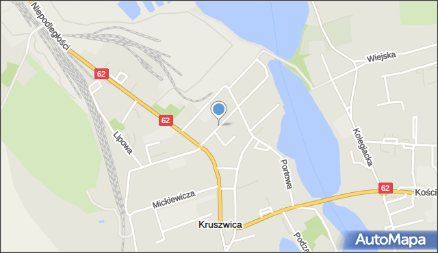 Kruszwica, Kraszewskiego Józefa Ignacego, mapa Kruszwica