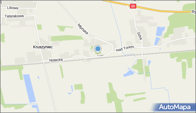 Kruszyniec gmina Sicienko, Kruszyniec, mapa Kruszyniec gmina Sicienko