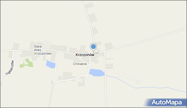 Krzczonów gmina Opatowiec, Krzczonów, mapa Krzczonów gmina Opatowiec