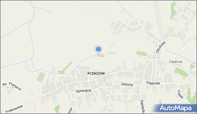 Krzeczów gmina Rzezawa, Krzeczów, mapa Krzeczów gmina Rzezawa