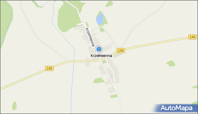 Krzemienna gmina Dobra, Krzemienna, mapa Krzemienna gmina Dobra