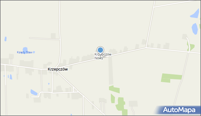 Krzepczów, Krzepczów Nowy, mapa Krzepczów