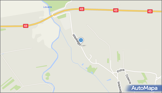 Krzepice powiat kłobucki, Króla Kazimierza Wielkiego, mapa Krzepice powiat kłobucki