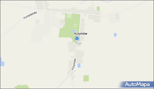 Krzymów gmina Chojna, Krzymów, mapa Krzymów gmina Chojna