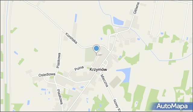 Krzymów powiat koniński, Krzymów, mapa Krzymów powiat koniński