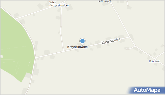 Krzyszkowice gmina Kazimierza Wielka, Krzyszkowice, mapa Krzyszkowice gmina Kazimierza Wielka