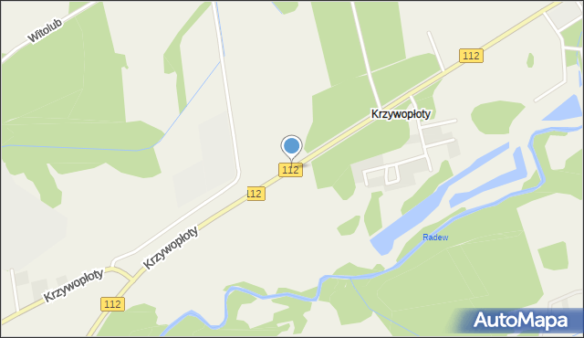 Krzywopłoty gmina Karlino, Krzywopłoty, mapa Krzywopłoty gmina Karlino