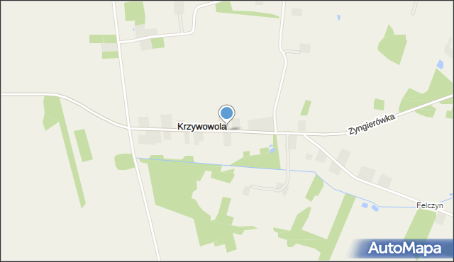 Krzywowola, Krzywowola, mapa Krzywowola