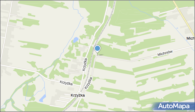 Krzyżka, Krzyżka, mapa Krzyżka
