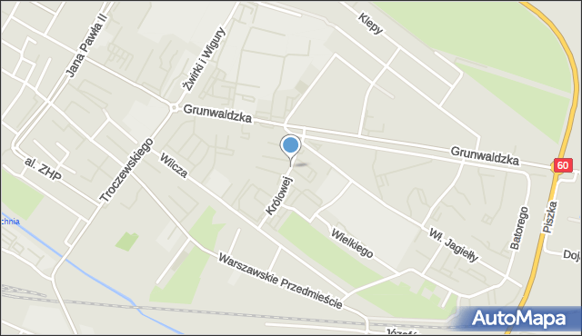 Kutno, Królowej Jadwigi, mapa Kutno