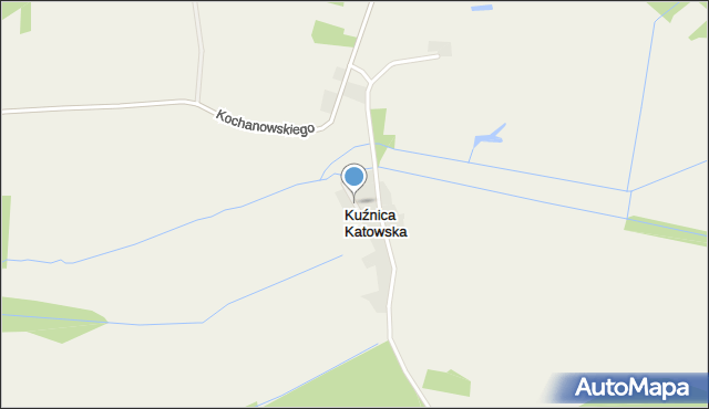 Kuźnica Katowska, Krótka, mapa Kuźnica Katowska