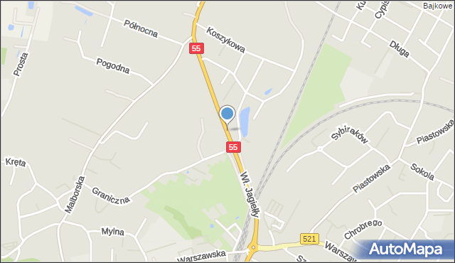 Kwidzyn, Króla Władysława Jagiełły, mapa Kwidzyn