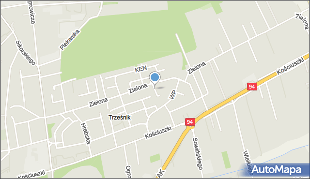 Łańcut, Kralczyńskiego Kazimierza, mapa Łańcut