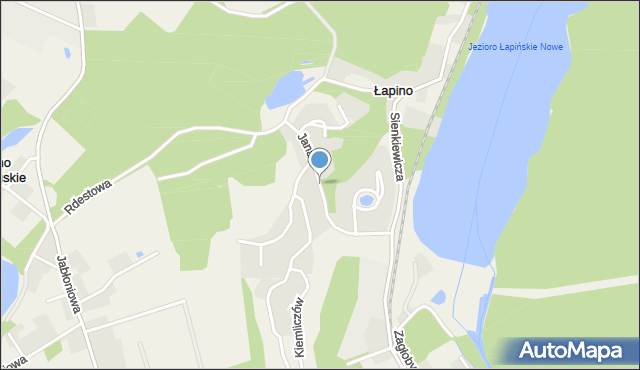 Łapino, Króla Jana Kazimierza, mapa Łapino