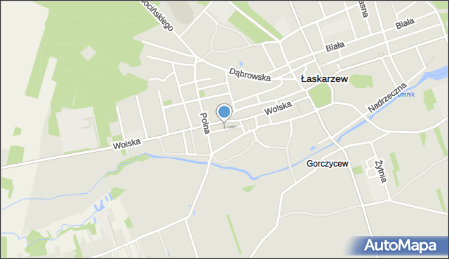 Łaskarzew, Krótka, mapa Łaskarzew