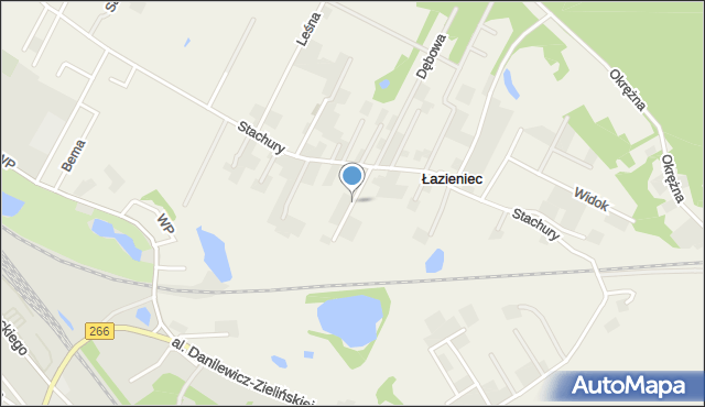 Łazieniec, Krótka, mapa Łazieniec