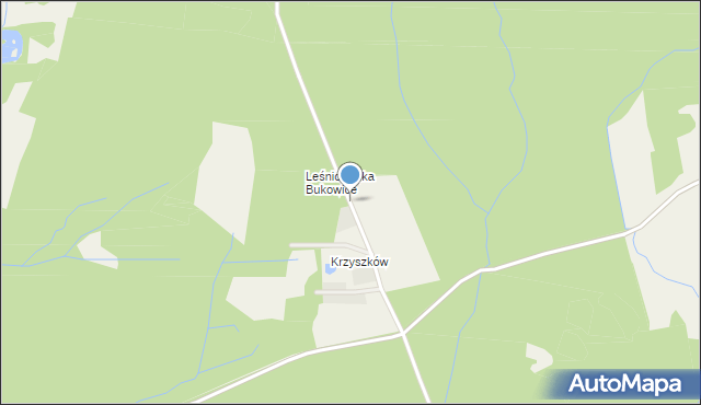 Łazy Wielkie, Krzyszków, mapa Łazy Wielkie