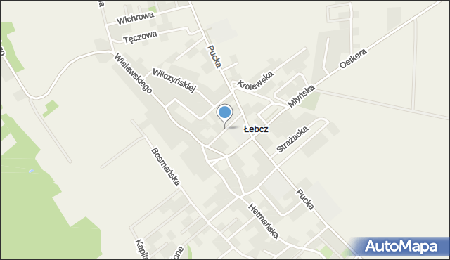 Łebcz, Krótka, mapa Łebcz