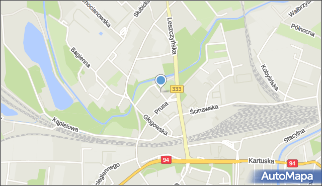 Legnica, Kraszewskiego Józefa Ignacego, mapa Legnicy