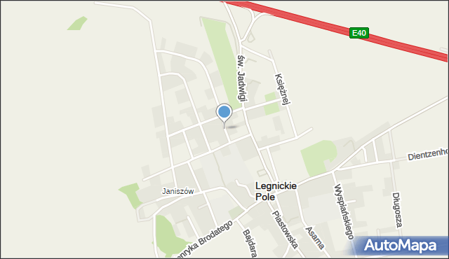 Legnickie Pole, Krasińskiego Zygmunta, mapa Legnickie Pole