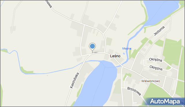 Leśno gmina Brusy, Królowej Marii Ludwiki, mapa Leśno gmina Brusy