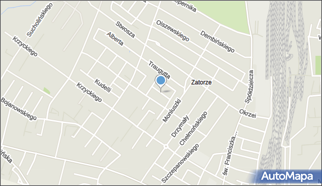 Leszno, Kraszewskiego Józefa Ignacego, mapa Leszno