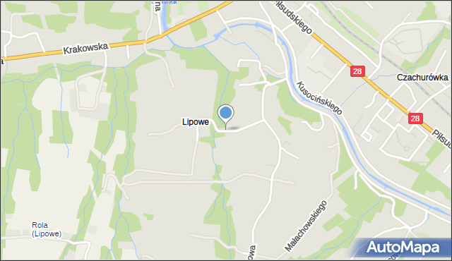 Limanowa, Króla Władysława Łokietka, mapa Limanowa