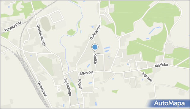 Lipusz, Krótka, mapa Lipusz