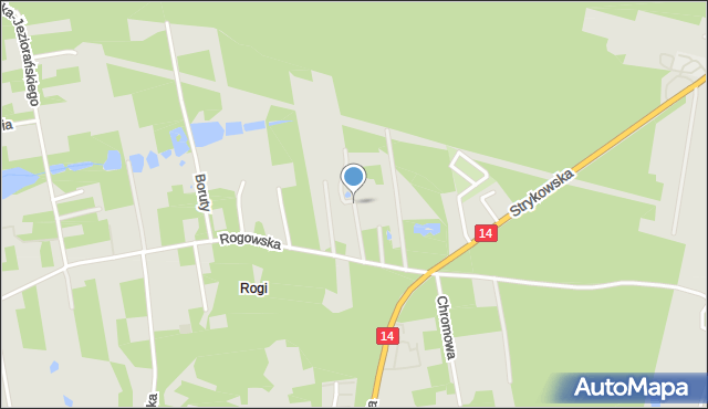 Łódź, Królewny Śnieżki, mapa Łodzi