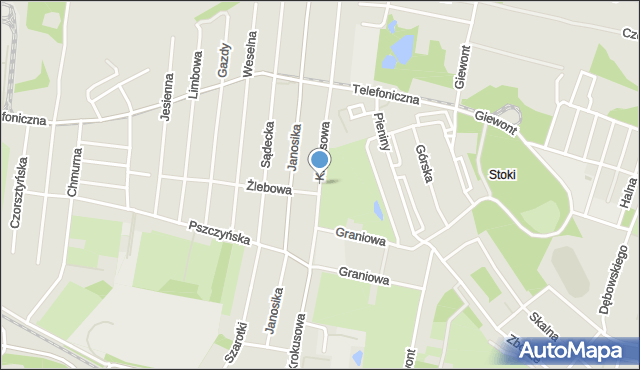 Łódź, Krokusowa, mapa Łodzi