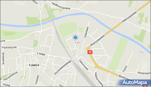 Łowicz, Króla Bolesława Chrobrego, mapa Łowicza