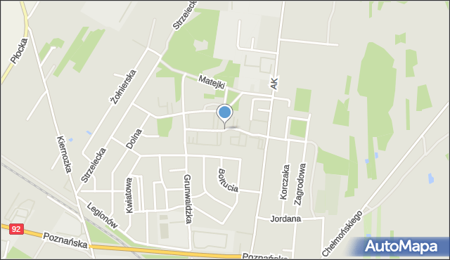 Łowicz, Krudowskiego Mariana, płk., mapa Łowicza