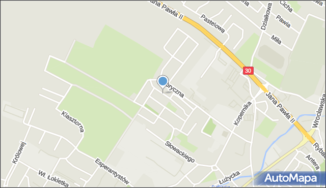 Lubań, Króla Władysława Jagiełły, mapa Lubań