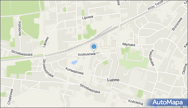 Luzino, Krokusowa, mapa Luzino