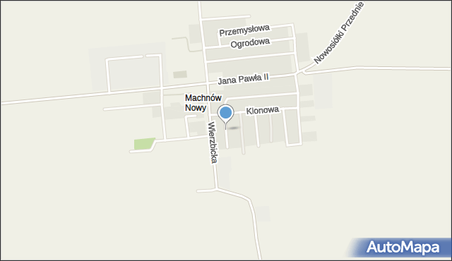 Machnów Nowy, Krótka, mapa Machnów Nowy