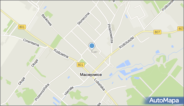 Maciejowice powiat garwoliński, Krótka, mapa Maciejowice powiat garwoliński