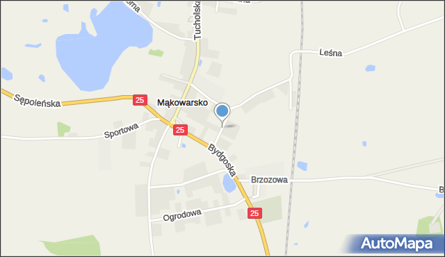 Mąkowarsko, Krótka, mapa Mąkowarsko