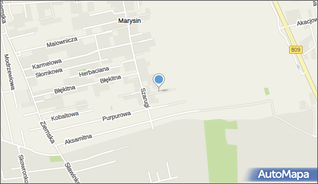 Marysin gmina Jastków, Kremowa, mapa Marysin gmina Jastków