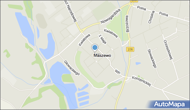 Maszewo powiat goleniowski, Krótka, mapa Maszewo powiat goleniowski