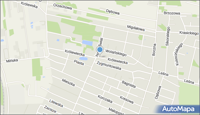 Mińsk Mazowiecki, Królewiecka, mapa Mińsk Mazowiecki