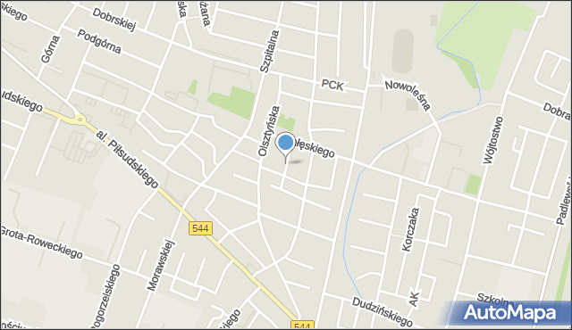 Mława, Krajowskiego Franciszka, gen., mapa Mława