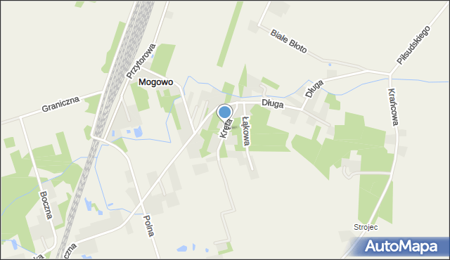 Mogowo, Kręta, mapa Mogowo